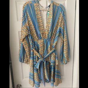 Zack brand dress NWT! Blue and gold